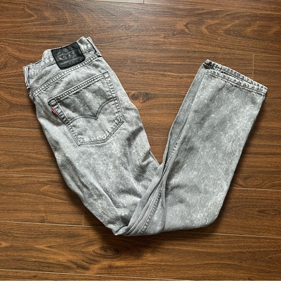 Levi's 511 Gray Straight Jeans with Vintage Acid Wash - Picture 1 of 6